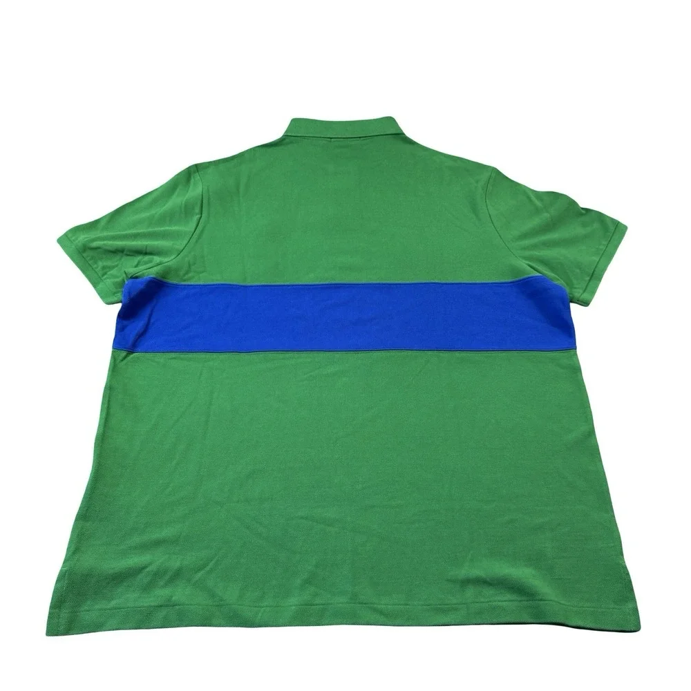 Polo Ralph Lauren Green Blue Colorblock Big Pony Cotton Polo Size XL #3 NWOT